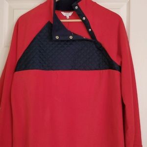 Fleece mock turtleneck hoodie